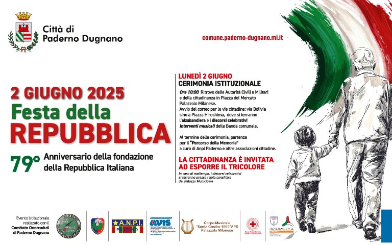 Festa della Repubblica. Cerimonia istituzionale lunedì 2 giugno 2025.