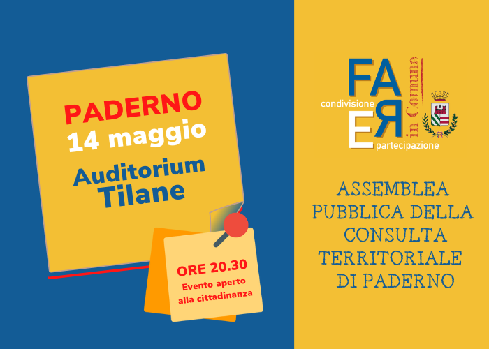 La cittadinanza è invitata a partecipare all’assemblea pubblica.
