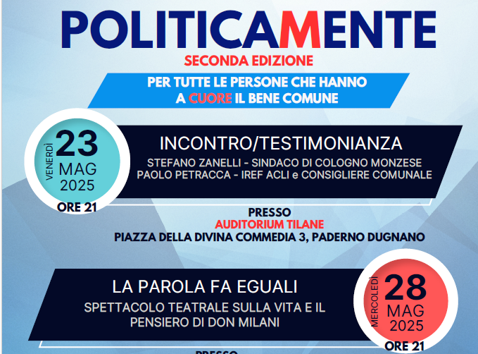 L'iniziativa a cura della Comunità Pastorale San Giovanni Paolo II e con il patrocinio della Città di Paderno Dugnano.