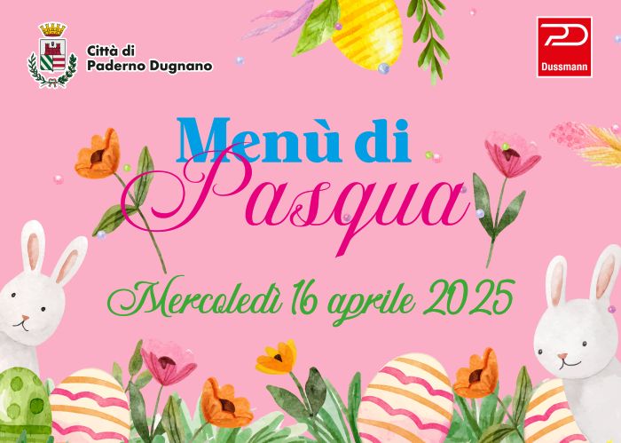 Mercoledì 16 aprile 2025 nelle scuole del territorio verrà servito il Menù di Pasqua.